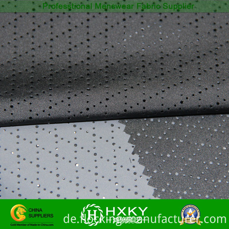 Polyester Coated Mesh Fabric with Diamond Pattern for Outerwear